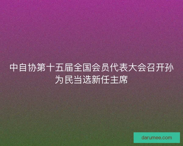 中自协第十五届全国会员代表大会召开孙为民当选新任主席